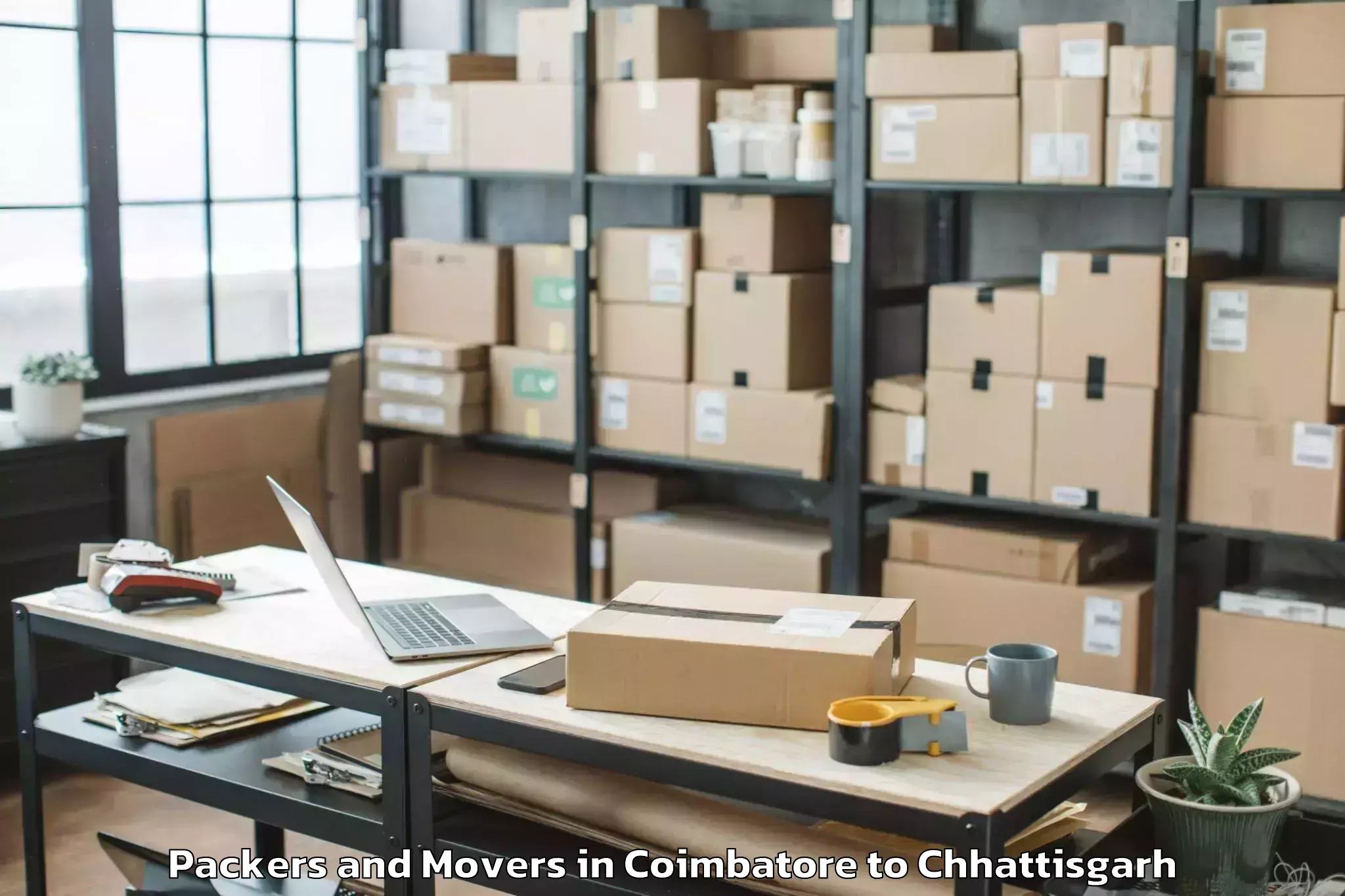 Hassle-Free Coimbatore to Pathalgaon Packers And Movers